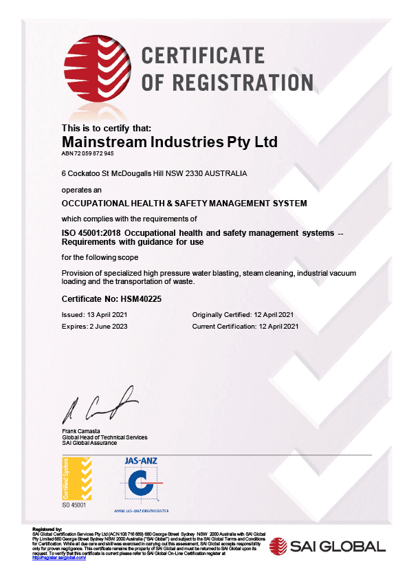 Certificate HSM40225 20210413